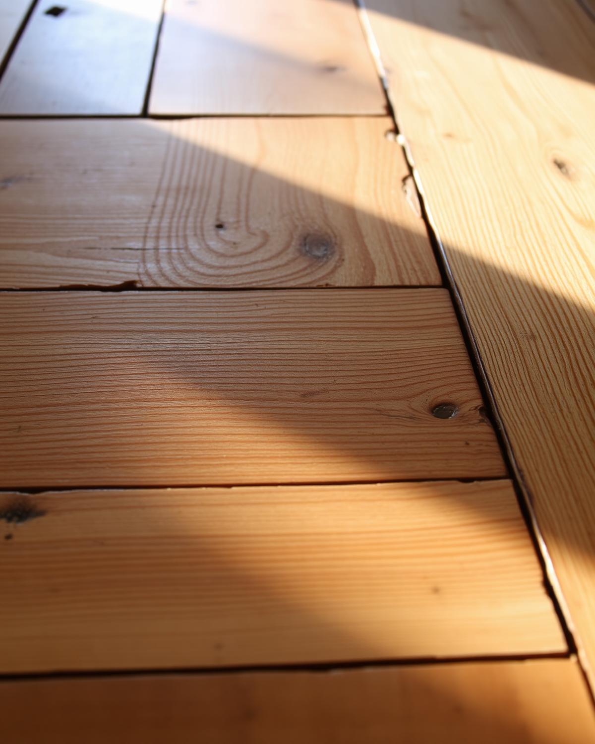New oak boards woven seamlessly into an existing hardwood floor